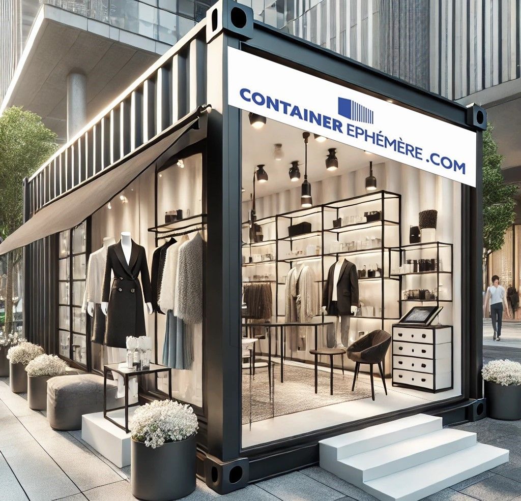 Container Boutique aménagé – moderne, personnalisable et transportable pour commerces et évènements - Image 1