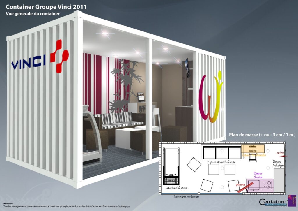 Container Bureau Chantier – Espace de travail modulaire, isolé et mobile en acier robuste - Image 3