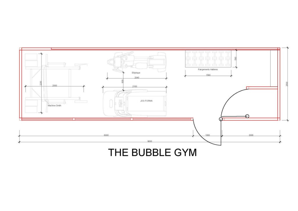 Container salle de sport – espace d&rsquo;entraînement mobile modulable avec isolation thermique et phonique 2