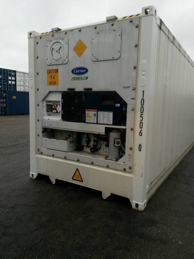 Container frigorifique Reefer 40 pieds High Cube – 68,2 m³ – 26,5 m² – bloc frigorifique Daikin, Thermoking ou Carrier - Image 2