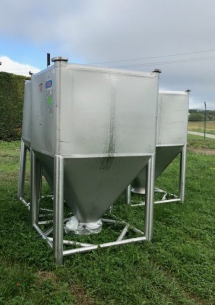 Lot de 2 conteneurs BSI – NGV 1000L (2015) et NGV 13 (2008) – Capacités 1000 L et 400 L - Image 1