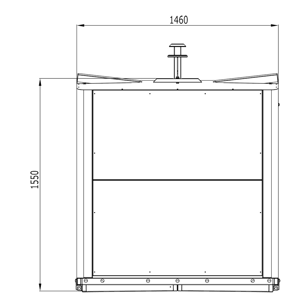 Harmonie M2 – conteneur en acier laqué époxy, volume utile 1,80 m³, surface 1,50 m², charge utile 1 070 kg - Image 3