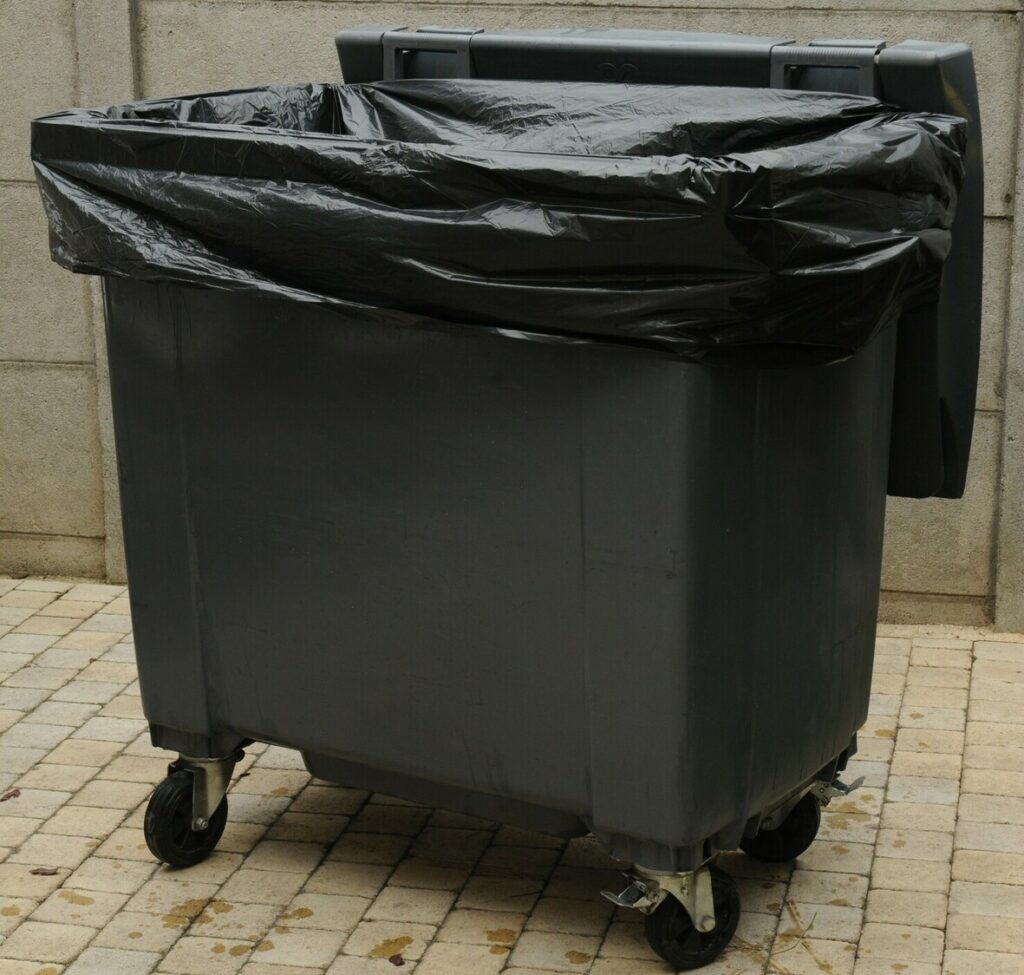 50 Housses doublure container PEBD noir 660 litres – 30 microns – 1930x1350mm – Réf. HDCTNR-IM04 - Image 1