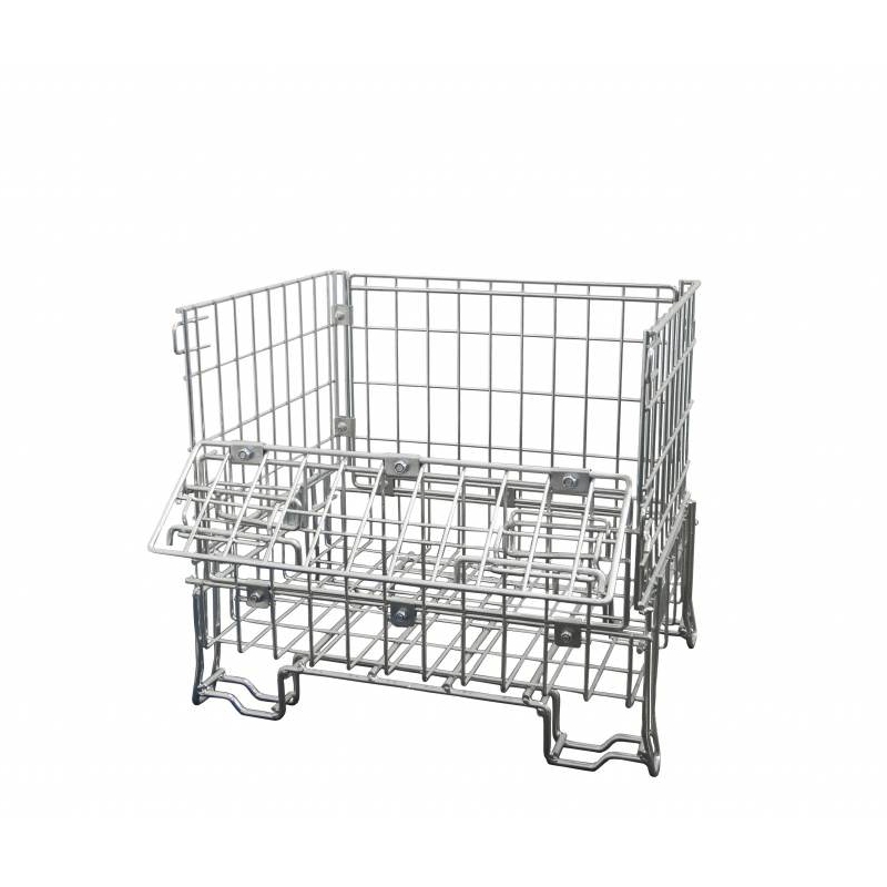 Conteneur grillagé neuf 800x600x700mm – dimensions intérieures 726x569x571mm, empilable 2