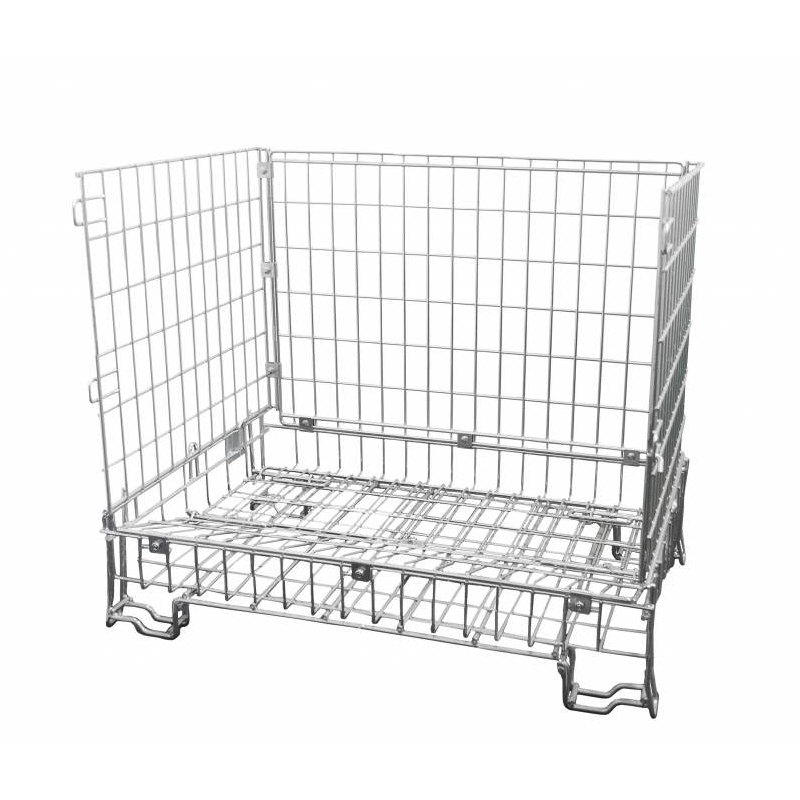 Conteneur grillagé en métal galvanisé 1200x800x1000mm – neuf, pliable et empilable 3