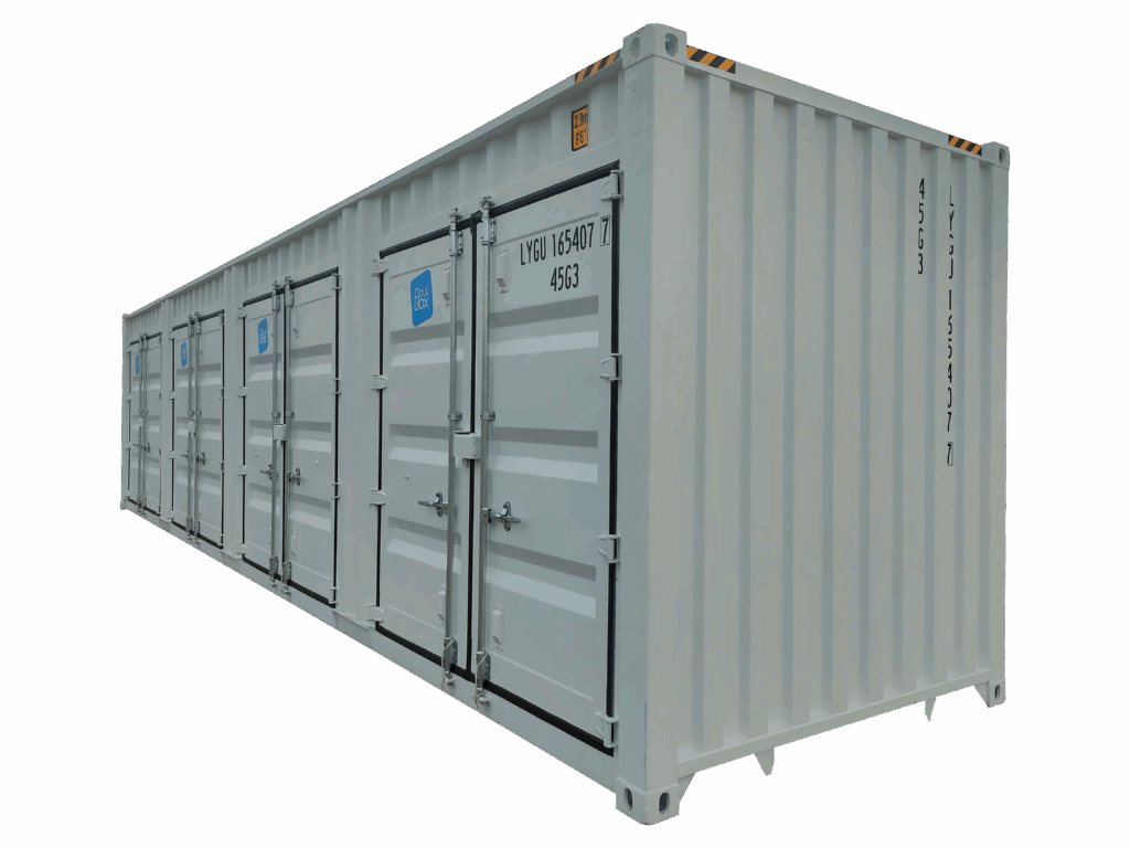 Container 4-Box 40&prime; High Cube – 67 m³, 4 espaces de 17m³, 5 portes doubles - Image 3