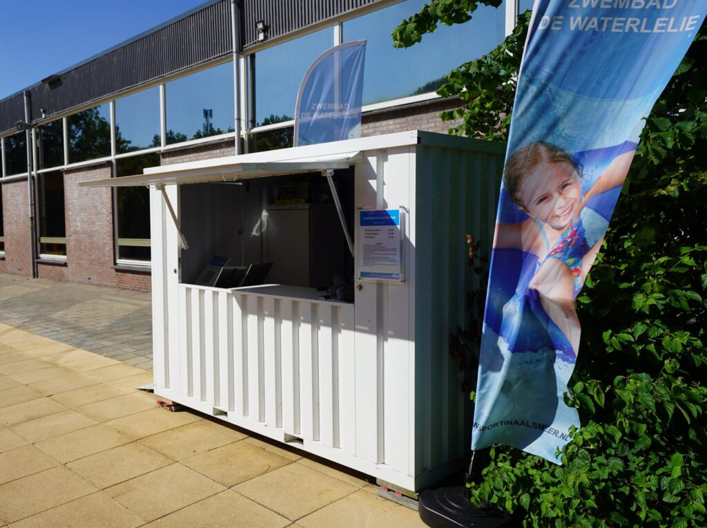 Conteneur bar démontable 3×2 mètres blanc RAL 9016 – dimensions extérieures 2952 x 2290 x 2240 mm - Image 4