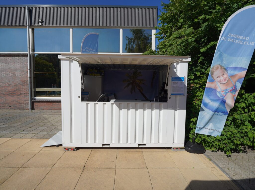 Conteneur bar démontable 3×2 mètres blanc RAL 9016 – dimensions extérieures 2952 x 2290 x 2240 mm - Image 3