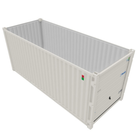 Container de stockage de 20 Pieds avec porte garage sectionnelle en acier RAL 9010 blanc pur - Image 3