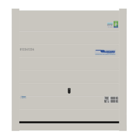 Container de stockage de 20 Pieds avec porte garage sectionnelle en acier RAL 9010 blanc pur - Image 4