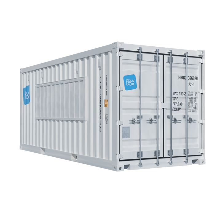 Snack Box 20 pieds version Dynamique – Container aménagé restaurant avec vantail relevable de 3 mètres - Image 2