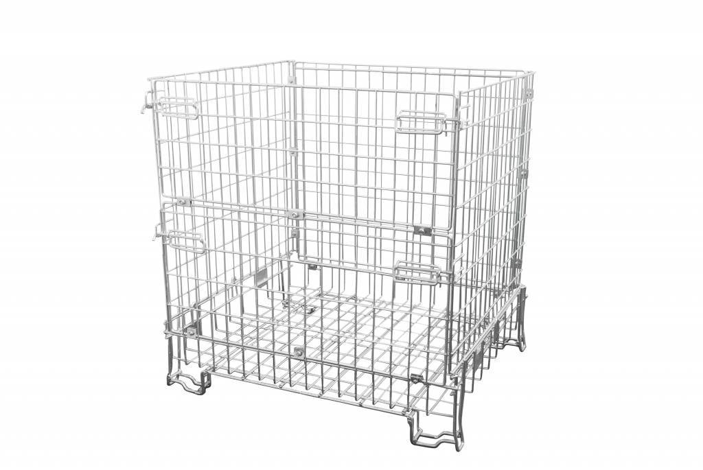 Conteneur grillagé pliable 1200x1000x1200mm galvanisé – Capacité 600 kg – Neuf – Réf. 76120 - Image 2