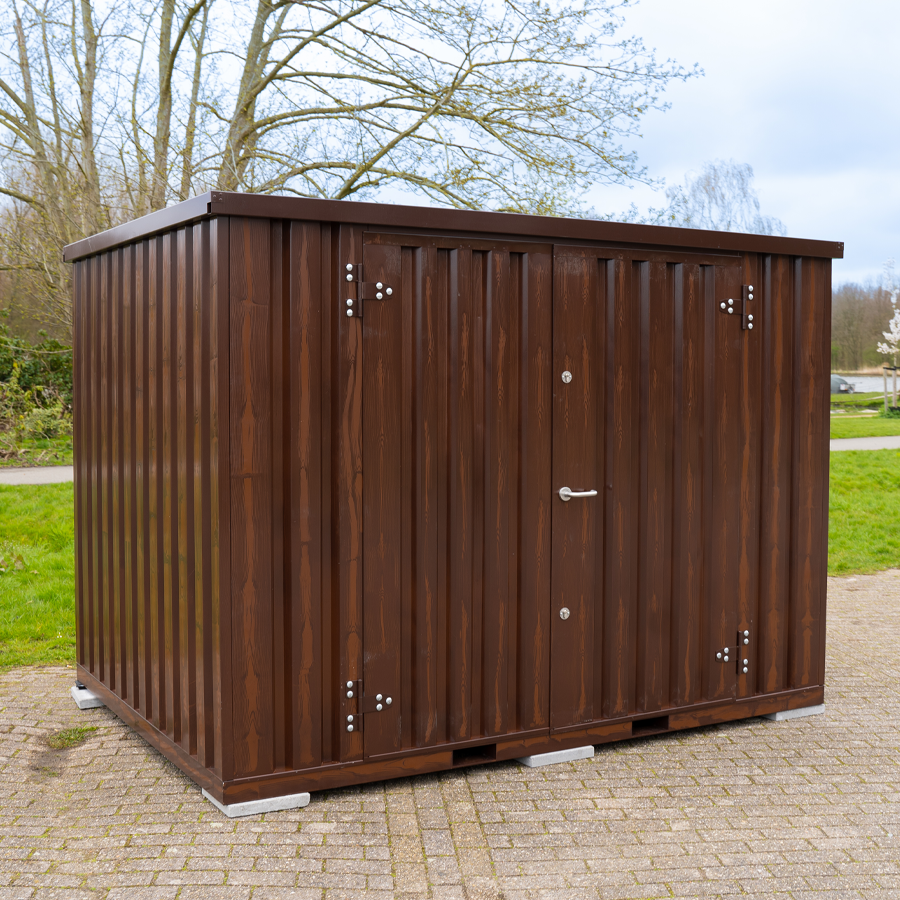 Container imitation bois démontable 3 x 2 mètres (5.5 m²) avec double porte - Image 3