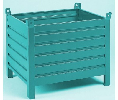 Conteneur métallique standard à parois tôlées pleines – 800 x 600 x 605 mm – 800 kg – neuf ou occasion - Image 1