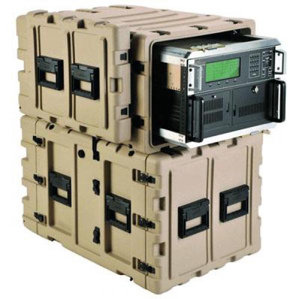 Conteneur rack 19&Prime; 3RR-Racks à rack coulissant – faces avant/arrière amovibles – conforme MIL-STD 810G - Image 1