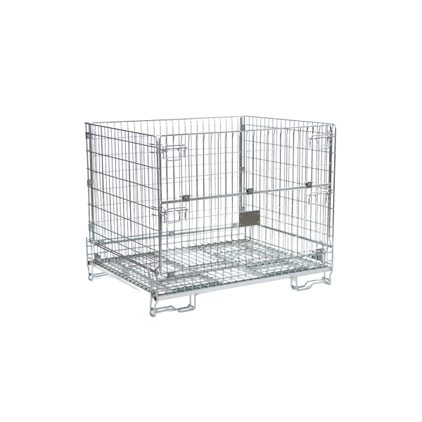 Conteneur en fil pliable CONTFILP-GV1400 pour déchets et recyclage – 1000 kg charge utile – Repliable et gerbable - Image 1