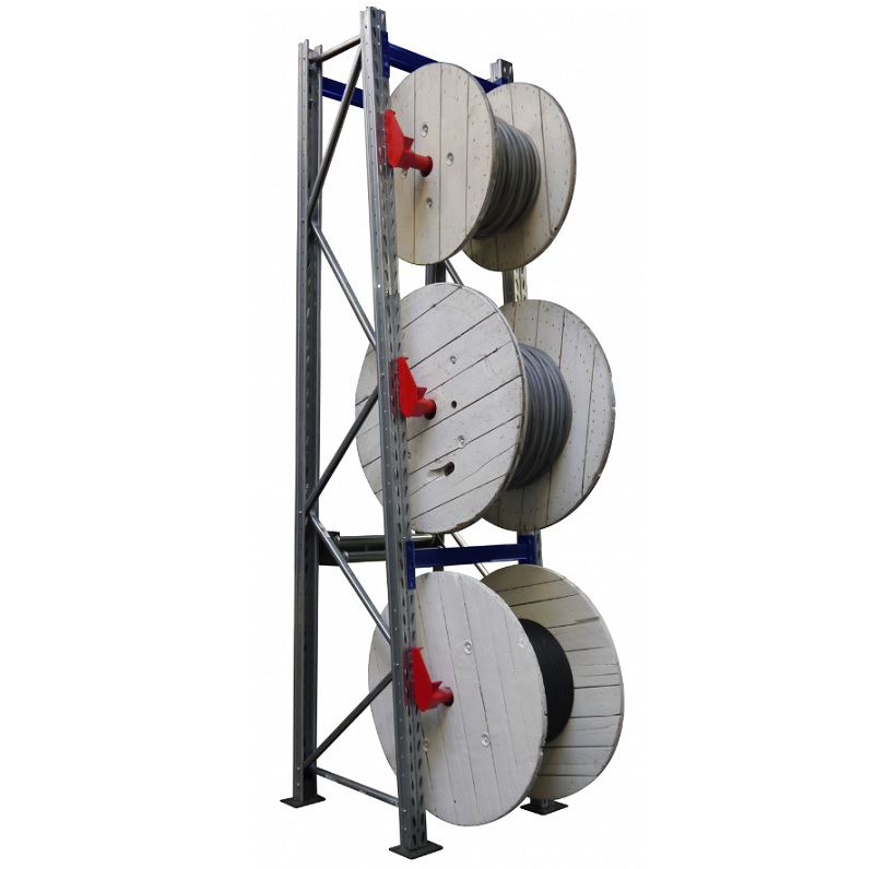 Rack à tourets dynamique modulaire CABLERACK® – simple ou double face, 4 hauteurs de 2400 à 5500 mm - Image 1