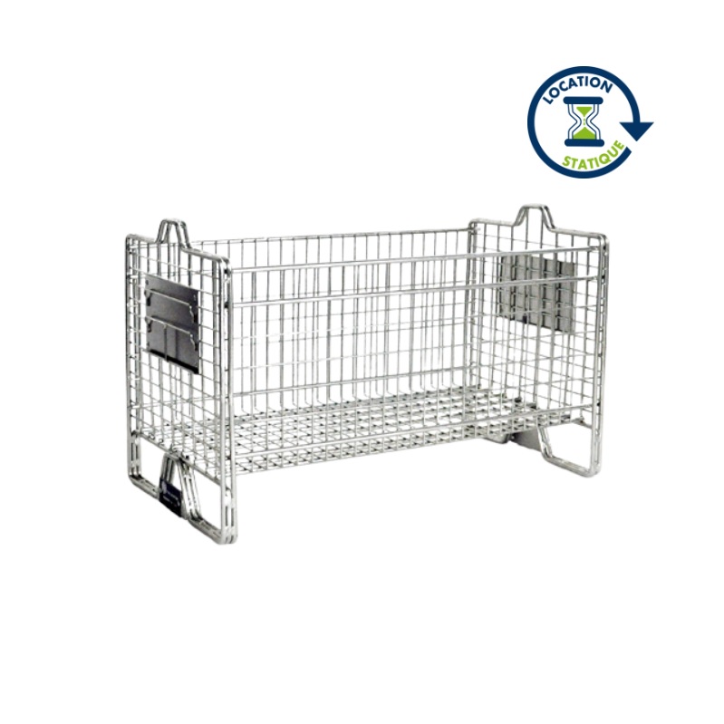 Location de panier Auto grillagé gerbable – Conteneur pour pièces automobiles – 680 x 455 x 550 mm – 250 kg - Image 1