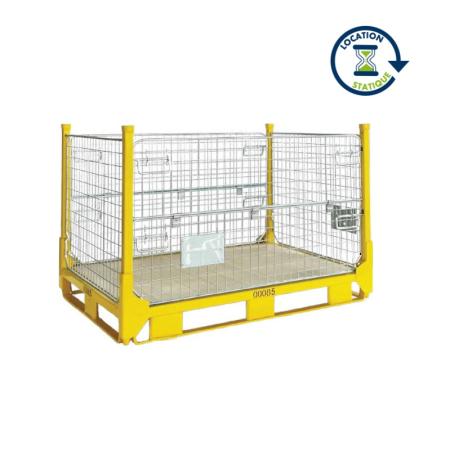 Location de conteneur automobile 085 pliable – 1,3 m³ – Charge 1000 kg – Dimensions 1600x1150x1070 mm 1