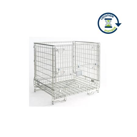 Location de conteneur logistique pliable Maxi-Industrie – Conteneur grillagé gerbable 1000 kg – 1198 x 1003 x 1087 mm - Image 1