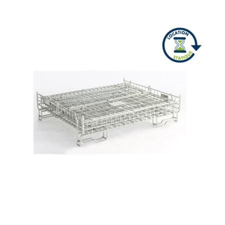 Location de conteneur logistique pliable Maxi-Industrie – Conteneur grillagé gerbable 1000 kg – 1198 x 1003 x 1087 mm - Image 3