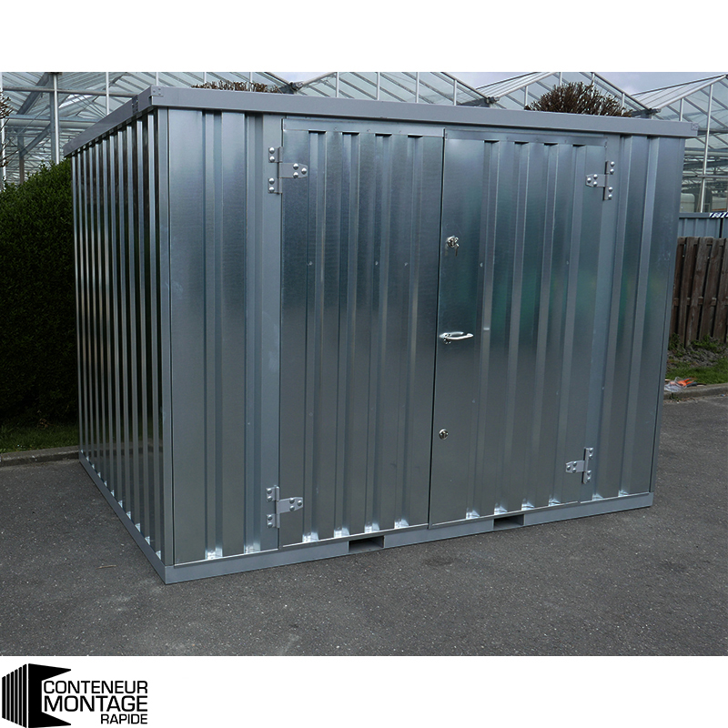 Conteneur démontable 4 x 2 mètres (7.5 m²) – avec double porte sur le côté 4 mètres - Image 1