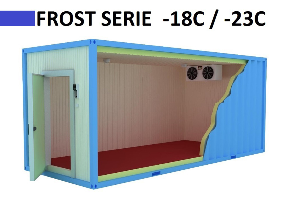Chambre Froide De Type Conteneur RFR40-FROST – Température -18°C / -23°C – Capacité 5600 W – Dimensions 2438x12192x2896 mm - Image 2
