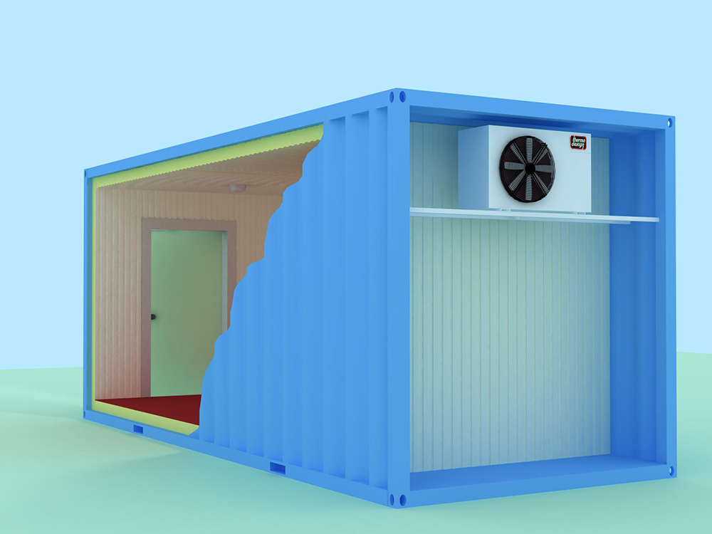 Chambre Froide De Type Conteneur RFR30-DOUBLE – 8 m x 2,2 m x 2,45 m – Plage +5°C à -23°C - Image 3