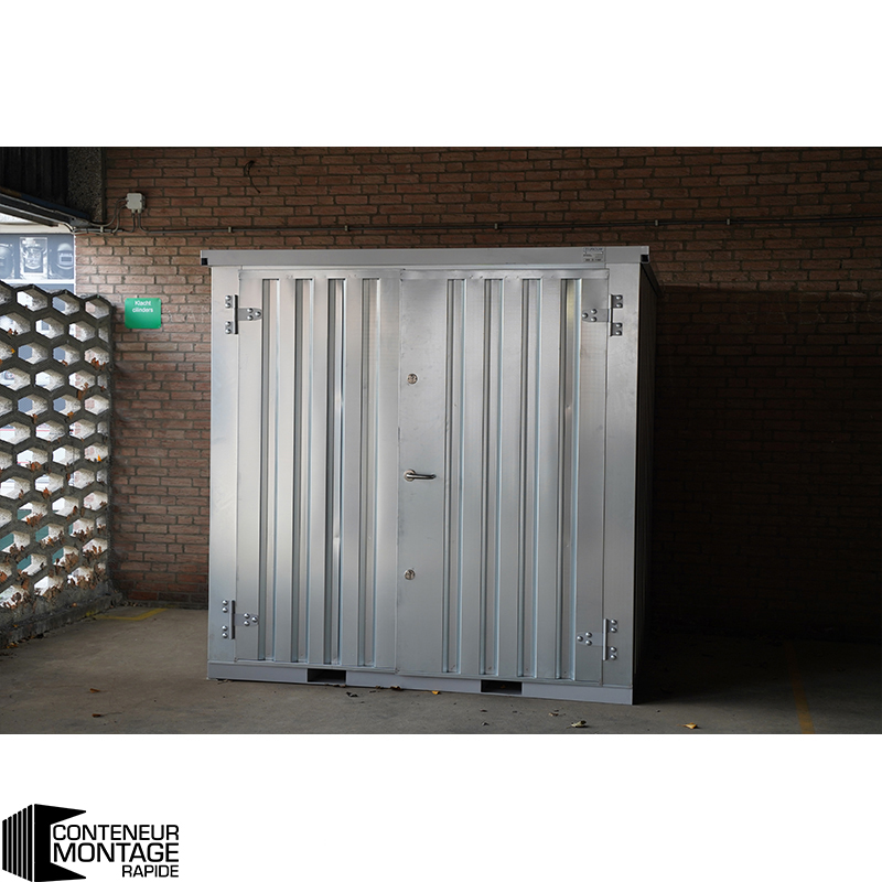 Conteneur de stockage démontable 2 x 2 mètres – avec double porte et sol surélevé - Image 3