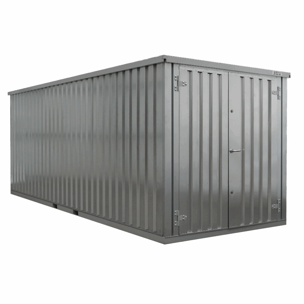 Abri de jardin métal 6 x 2 m (12 m²) – Container de stockage démontable avec double porte - Image 1