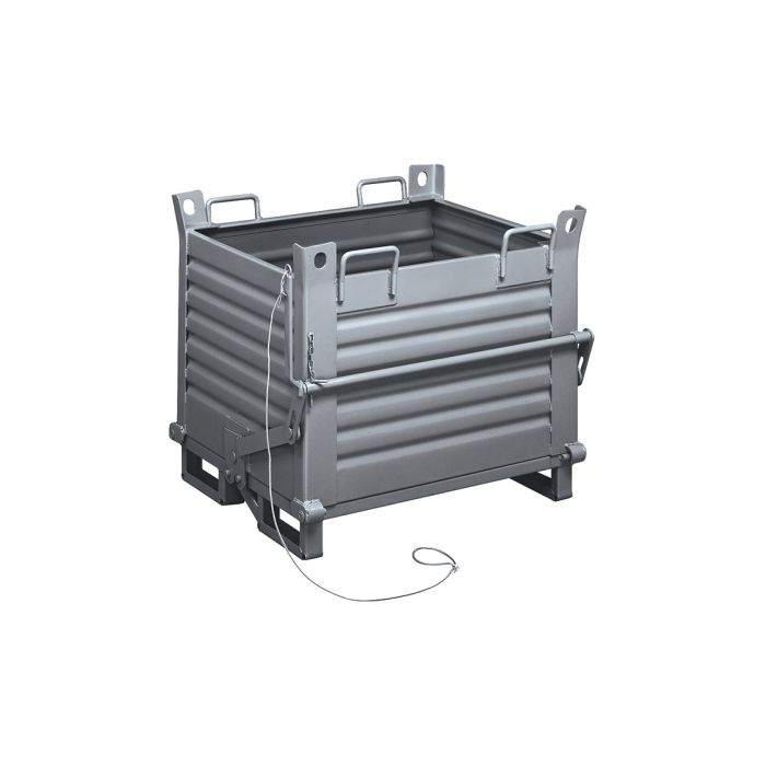 Container métallique ouvrant grand volume – fond ouvrant double – charge max 2 tonnes – gerbable 1+3 - Image 1