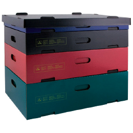 Conteneur Cortronic gerbables – Caisses CSC production et stockage, couleur Noir - Image 1