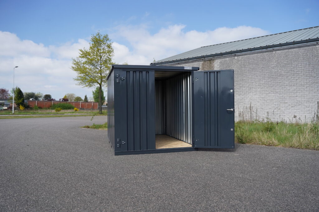 Cabanon Jardon anthracite 3 x 2 mètres (5.5 m²) – conteneur démontable avec double porte sur petit côté - Image 3