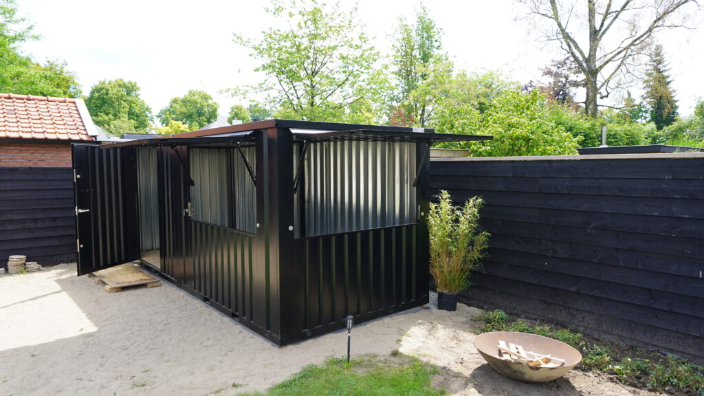 Conteneur bar démontable 6×2 mètres XL (20 pieds) – 12 m² – RAL 9005 & RAL 7016 - Image 4