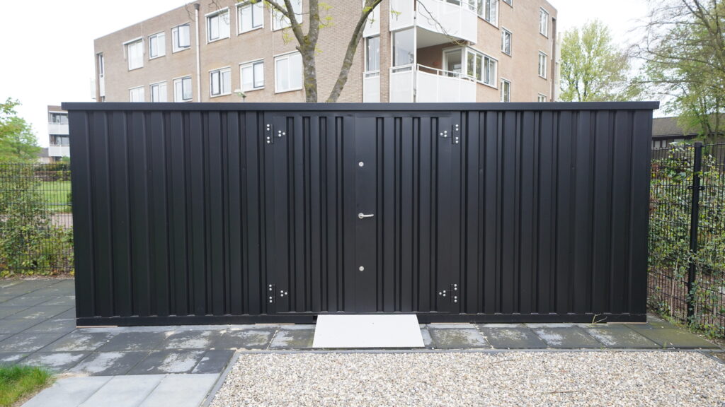 Conteneur 20 pieds – 6 x 2 mètres (12 m²) – Double porte grand côté – Bleu acier galvanisé - Image 2