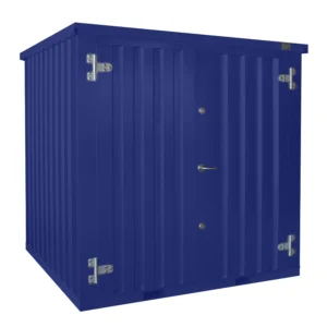 Conteneur Démontable Bleu 4 x 2 mètres – avec double porte sur le côté 2 mètres (petit côté) – RAL 5010 – 7.5 m² - Image 3