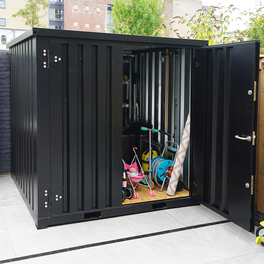 Cabanon métal 2 x 2 mètres avec double porte – conteneur de stockage galvanisé 3.7 m² - Image 3