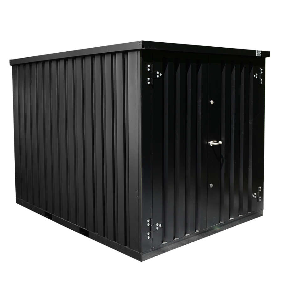 Abri moto 3 x 2 mètres – avec double porte petit côté – conteneur de stockage métal galvanisé - Image 1