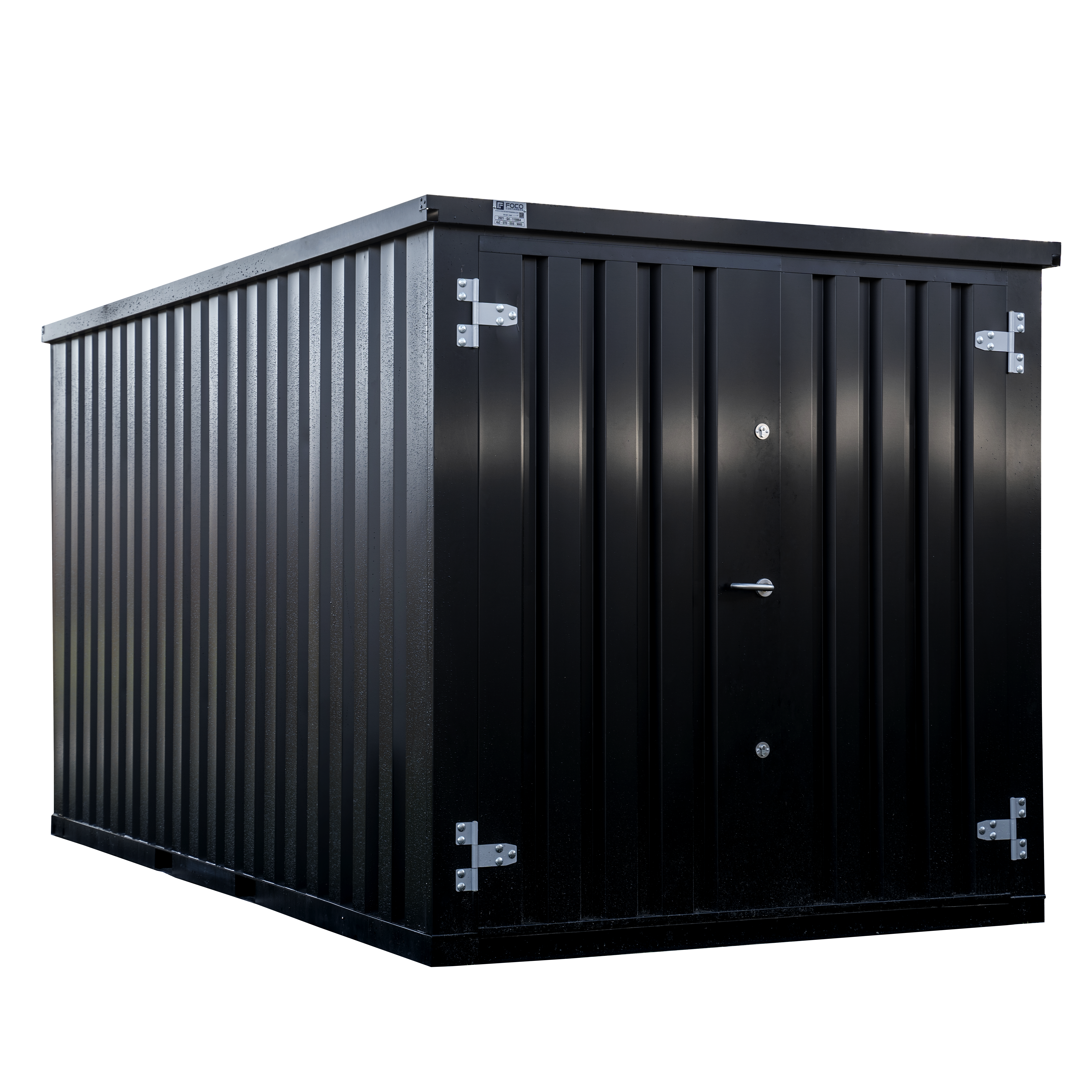 Conteneur démontable noir 4 x 2 mètres (7.5 m²) – avec double porte sur le côté 2 mètres 1