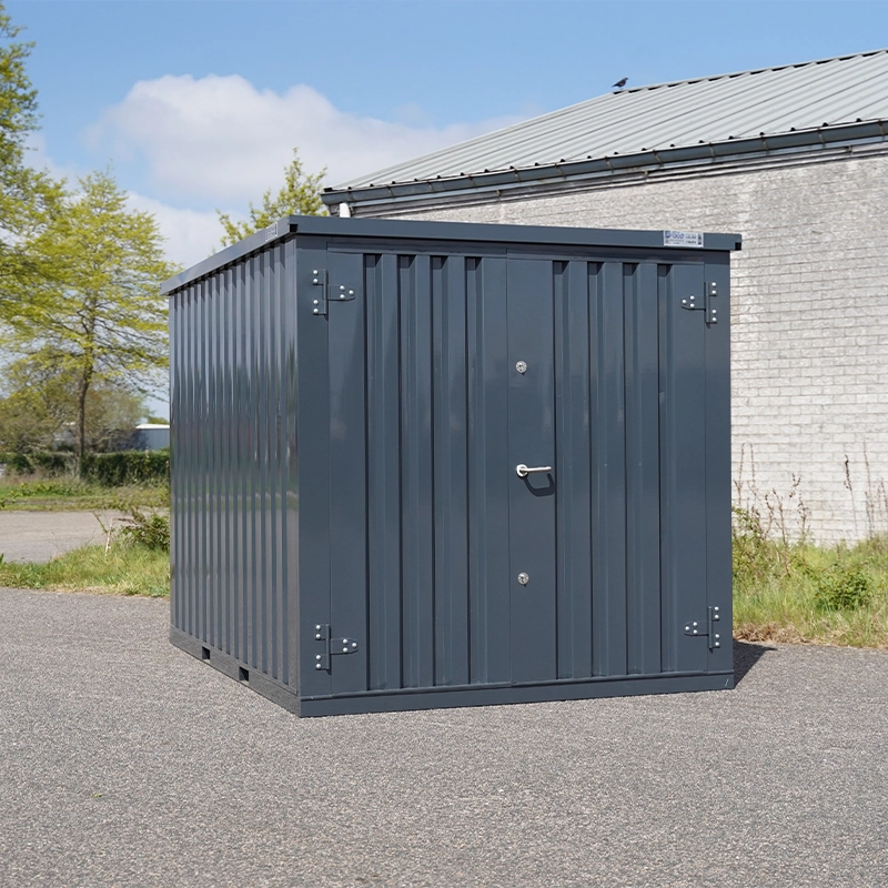 Conteneur démontable anthracite 3 x 2 mètres (5.5 m²) – avec double porte sur le petit côté – conteneur de stockage - Image 3