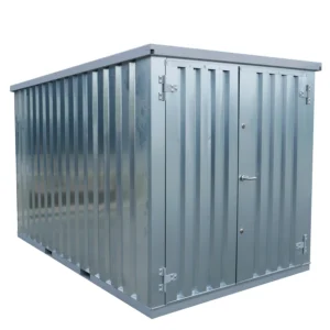 Conteneur de jardin 3 x 2 mètres (5.5 m²) – avec double porte grand côté en acier galvanisé - Image 3