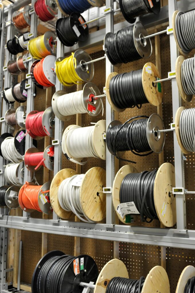 Présentoir à bobine de fil – robuste et résistant pour quincailleries et centres de rénovation 2