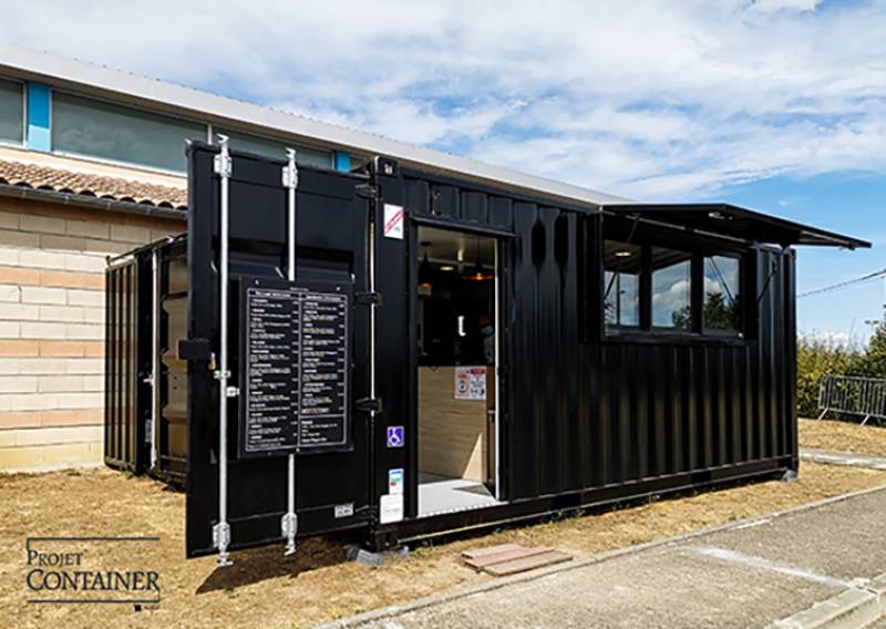 Container restaurant Pizzeria – Kiosque Ambulant – Container 20&prime; dry clé en main avec équipement CHR complet - Image 2