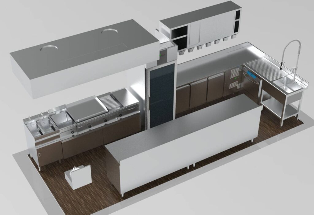 Conteneur Restaurant Snack Burger – Kiosque Ambulant – Container 20&prime; dry équipé CHR clé en main - Image 4