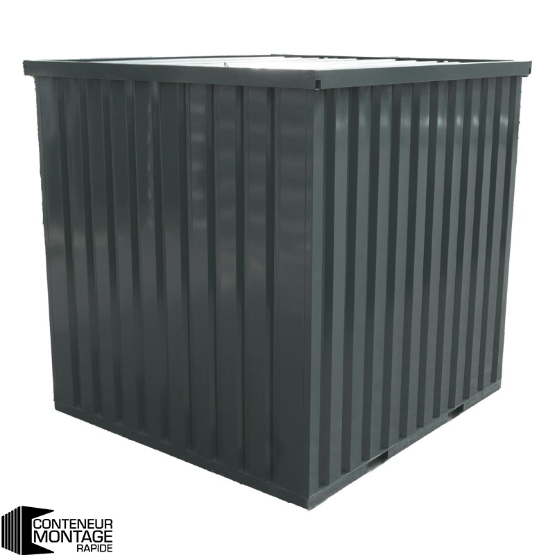 Conteneur démontable anthracite 4 x 2 mètres (7.5 m²) – avec double porte sur le côté 4 mètres - Image 3