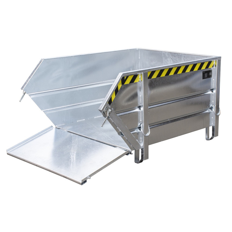 Benne BTP type BBG / BBK / BBP – Conteneur de chantier 1000 L – Superposable 3 niveaux – Fabrication BAUER - Image 1