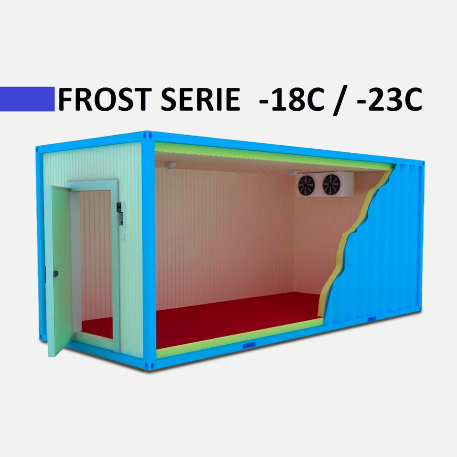 Chambre froide conteneur 10 pieds ODIMER RFR10-FROST – Froid négatif – Température -18°C / -23°C – Transportable - Image 1