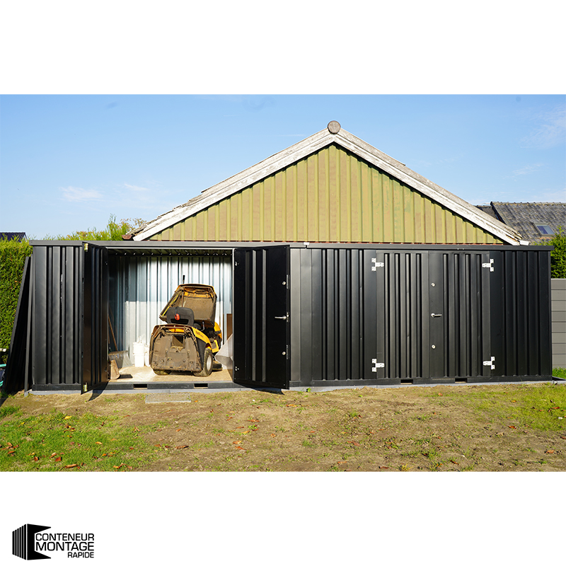 Grand conteneur de stockage démontable 8 x 2 mètres – 15 m² – modèle standard - Image 3