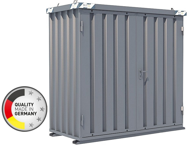 Container chantier galvanisé démontable 1 m – Bungalow de stockage Made in Germany – Réf. SC-1 1