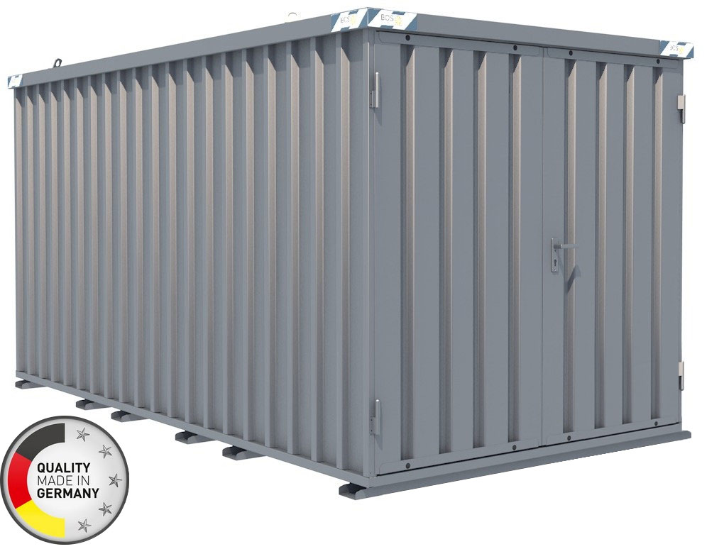 Container chantier galvanisé démontable 4m – Conteneur de stockage Made in Germany – Réf. SC-4 - Image 1